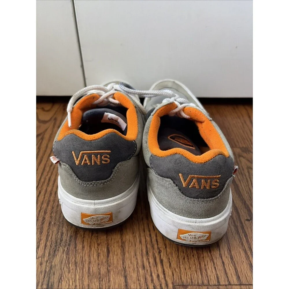 Vans Wayvee Grey Blue Orange Skateboarding Shoe - Size 11